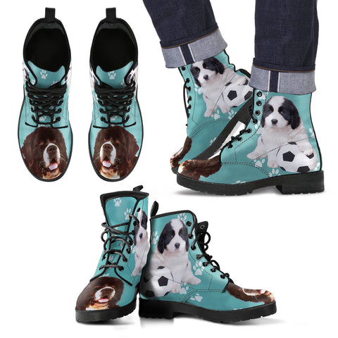 Landseer Dog Print Boots For Men