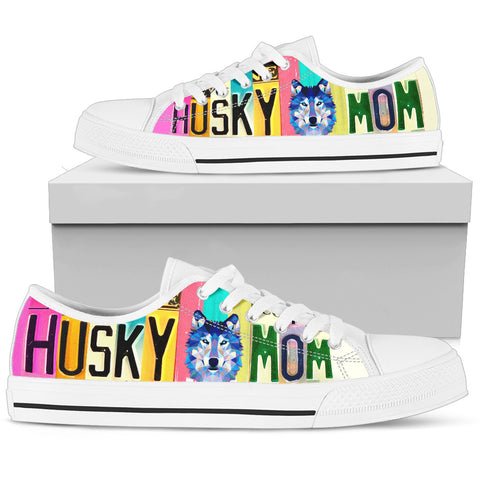 Women's Low Top Canvas Shoes For Siberian Husky Mom