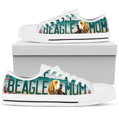 Women's Low Top Canvas Shoes For Beagle Mom