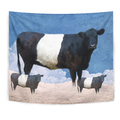 Amazing Belted Galloway Cattle (Cow) Print Tapestry