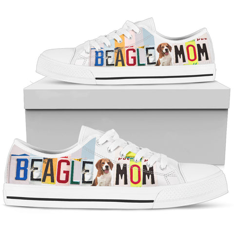Beagle Mom Print Low Top Canvas Shoes For Women