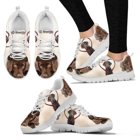 Cute Chocolate Labrador Print Running Shoes For Women