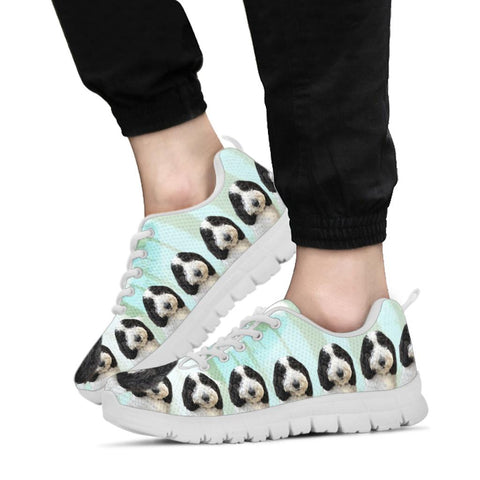 Cute Sheepadoodle Dog Print Sneakers