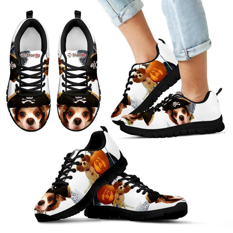 Cavalier King Charles Spaniel Halloween Black Print Running Shoes For