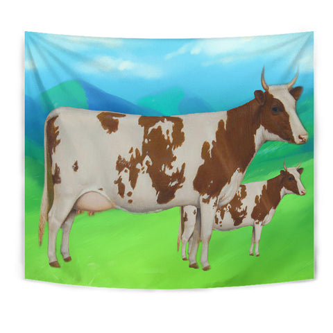 Ayrshire Cattle (Cow) Print Tapestry