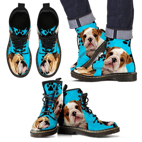 Bulldog Print Boots For MenLimited EditionExpress Shipping