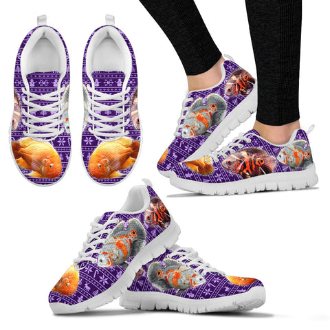 Oscar Fish Print Christmas Running Shoes For Women