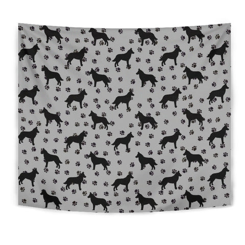 Malinois Dog Paws Pattern Print Tapestry