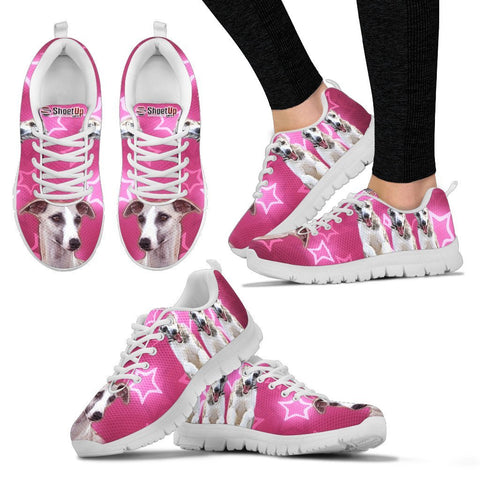 Whippet On Pink Print Running Shoes For Women