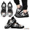Dog Paws Print (Black/White) Running Shoes For Men Limited Edition