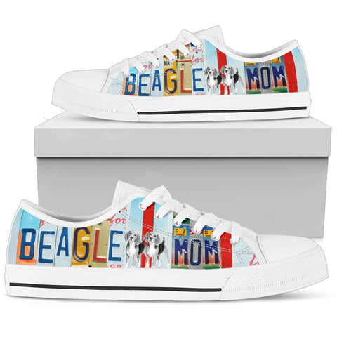 Beagle Print Low Top Canvas Shoes for Women