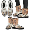 Cavapoo Print Faux Fur Boots For Women