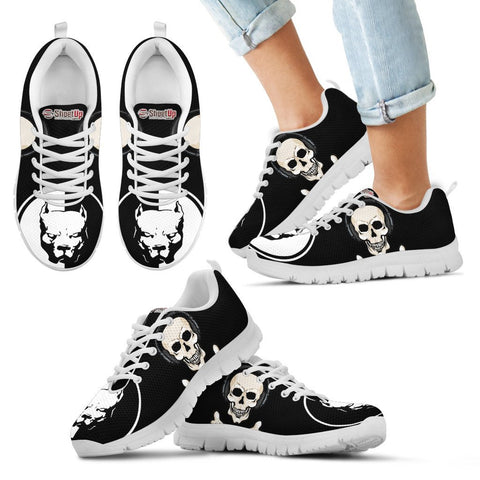 Pitbull Halloween Theme Print Running Shoes For Kids