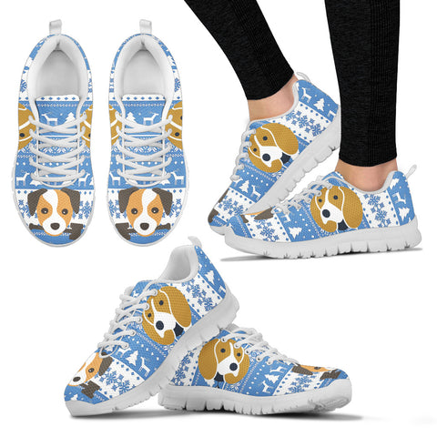 New Beagle Print Christmas Running Shoes For Women