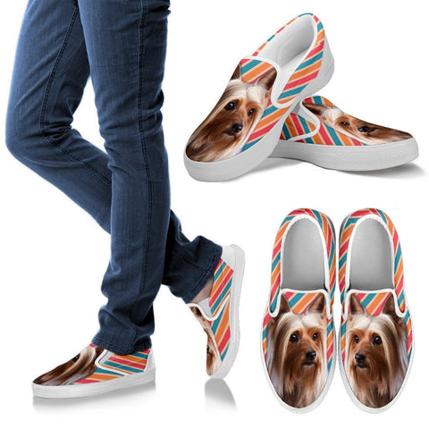 Silky Terrier Print Slip Ons For Women Express Shipping