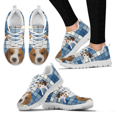 Beagle With 3D Blocks Print Running Shoes For Women