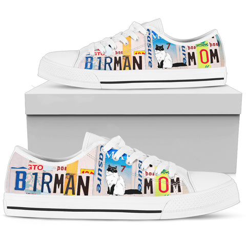 Birman Mom Print Low Top Canvas Shoes for Women