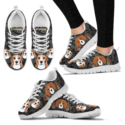 Beagle On BlackWomen's Running Shoes