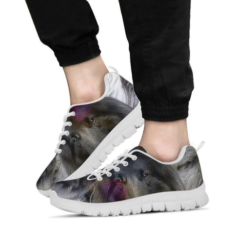 Belgian Shepherd On Black Print Running Shoes