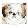 Cute Shih Tzu Dog Print Tapestry