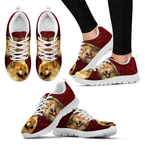 Eurasier Dog Print (White/Black) Running Shoes For WomenExpress Shipping