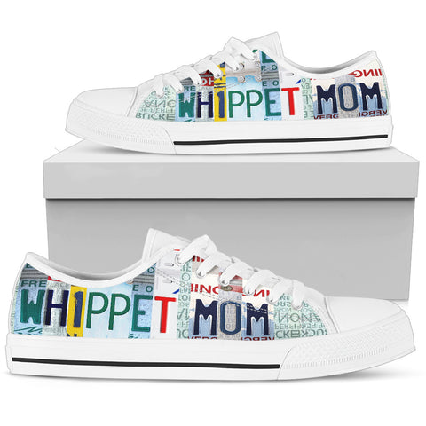 Lovely Whippet Mom Print Low Top Canvas Shoes For Women