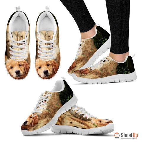 Golden Retriever Print Running Shoe Women