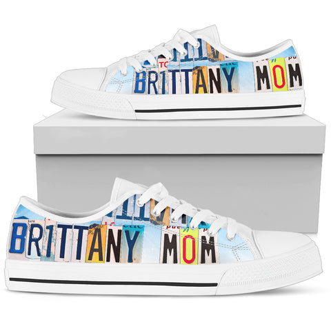 Cute Brittany Mom Print Low Top Canvas Shoes For Women
