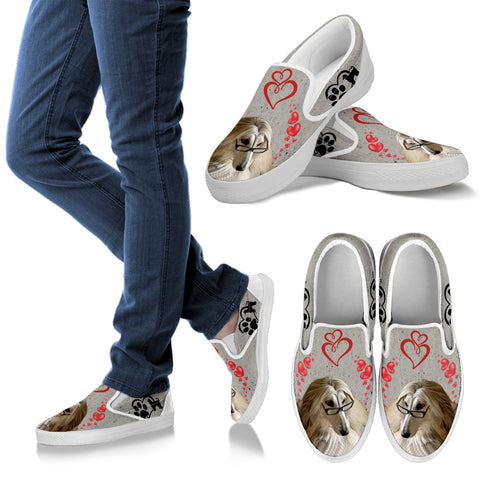 Valentine's Day SpecialAfghan Hound Dog Print Slip Ons For Women