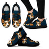 Corgi Print CustomizedWhite Running Shoes For WomenDesigned By Christina Jensen