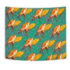 Lovely Gold Fish Print Tapestry