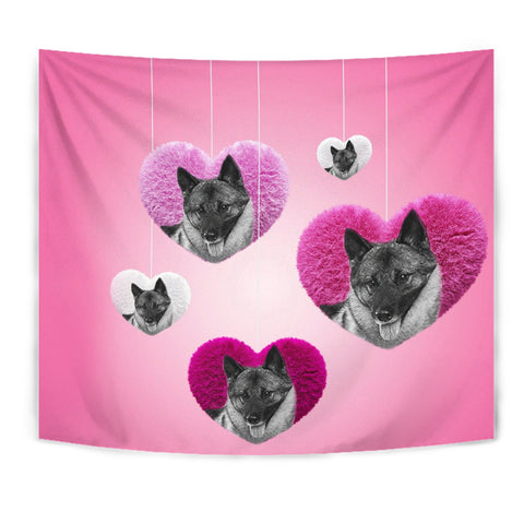 Norwegian Elkhound Dog Print Tapestry