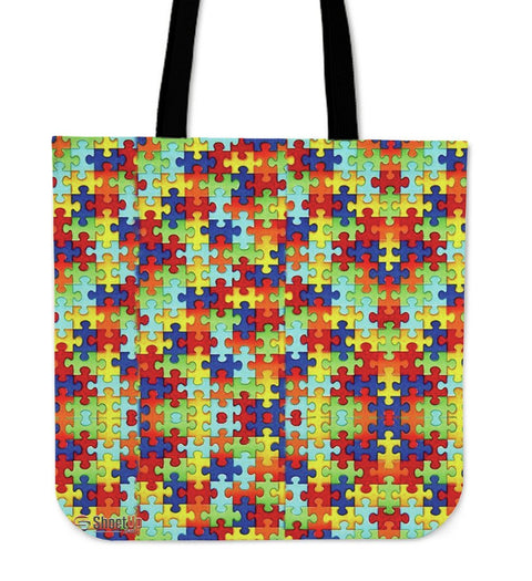 Autism Symbol Tote Bags