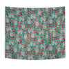 Shih Tzu Dog Floral Print Tapestry