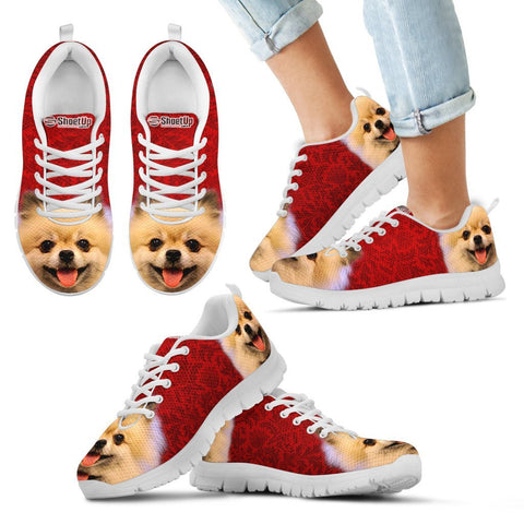 Cute Pomeranian Print Running Shoes For Kids