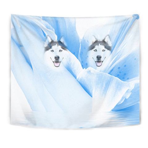 Siberian Husky Print Tapestry