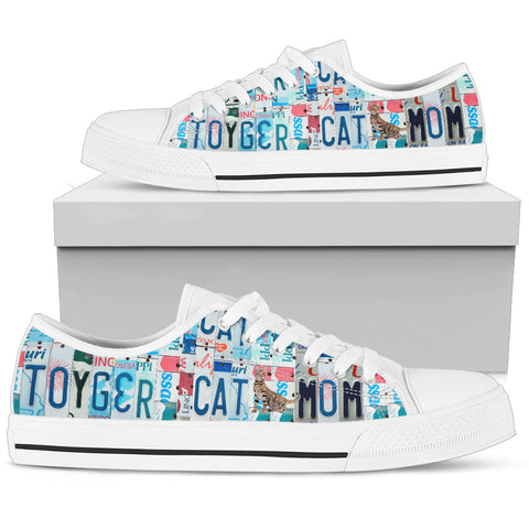 Toyger Cat Print Low Top Canvas Shoes For Women