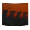 Amazing German Shepherd Dog Shadow Print Tapestry