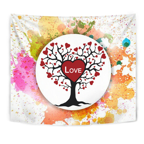 Colorful Tree Print Tapestry