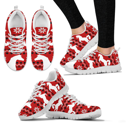 Arabian Horse Print Christmas Running Shoes For Women