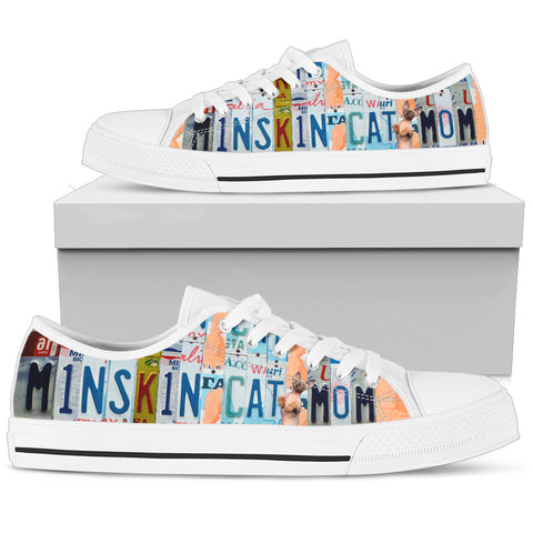 minskin cat Print Low Top Canvas Shoes for Women