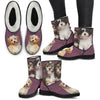 Cute Havanese Print Faux Fur Boots For Women