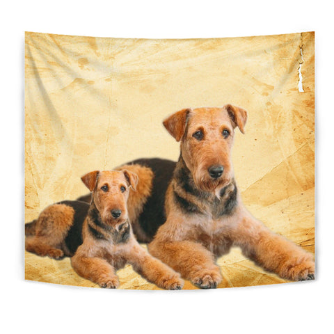 Airedale Terrier Dog Print Tapestry