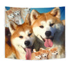 Lovely Akita Dog Print Tapestry