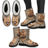 Norwich Terrier Print Faux Fur Boots For Women