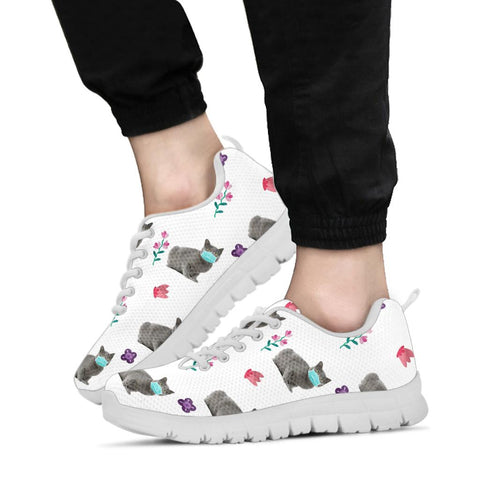 Chartreux Cat Patterns Print Sneakers