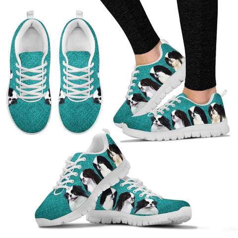 Cute Japanese Chin Print Running Shoes For Women
