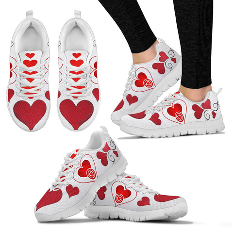 Valentine's Day SpecialHeart Print Running Shoes For Women