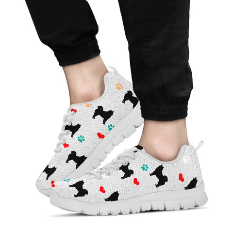 Finnish Spitz Patterns Print Sneakers