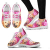 Labrador Retriever On Pink Print Running Shoes For Women